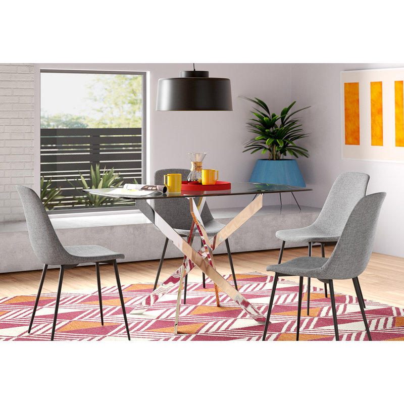 Coraline Glass Top Modern Dining Table & Reviews AllModern
